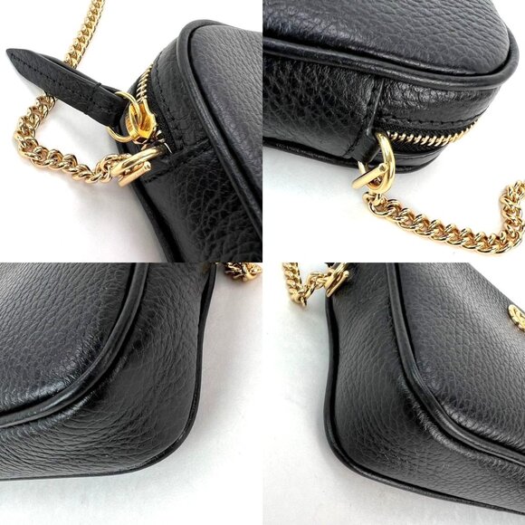 Gucci GG Marmont Super Mini lack Calfskin Crossbody Bag - Picture 4 of 9